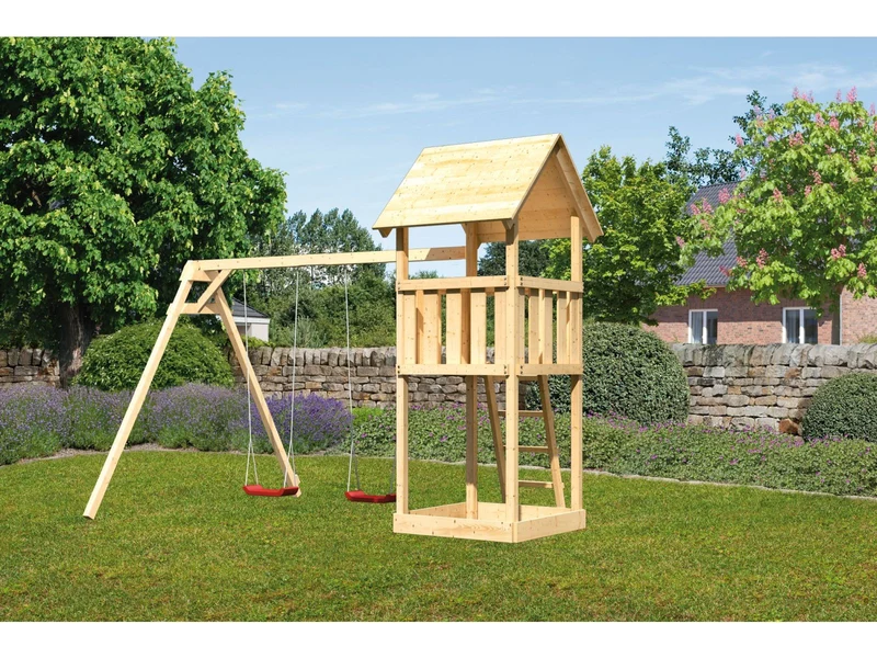 Karibu Spielturm Lotti mit Doppelschaukel