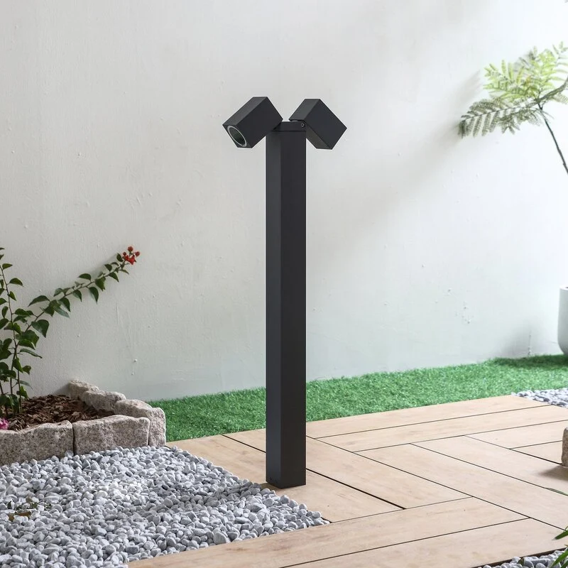 B-Ware Lindby Wegeleuchte Außenlampe Othil anthrazit 2flg 80cm Metall756
