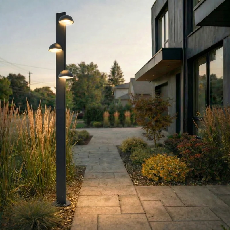 B-Ware Lucande Außenleuchte Gartenlampe LED Velira schwarz Beleuchtung Außenbereich 876