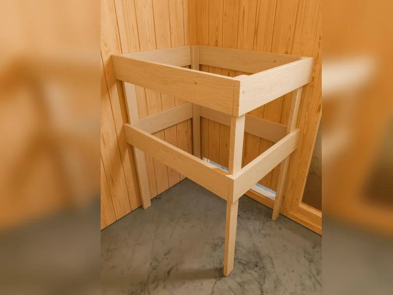 Karibu Saunahaus Hytti 1 38 mm, terragrau - ohne Ofen - inkl. Energiespartür und Fußboden