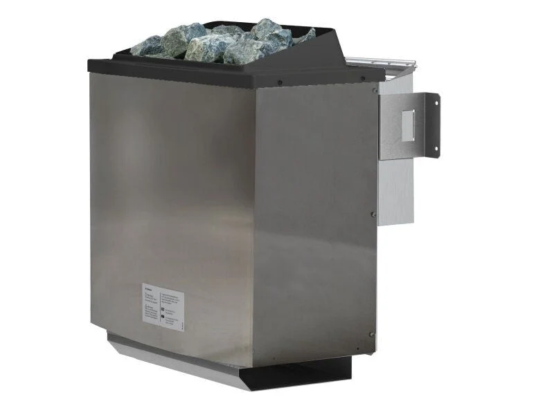 Norlinio Saunahaus Hella 2 38 mm - inkl. 9 kW Bioofen ext. Steuerung - mit Dacheindeckung
