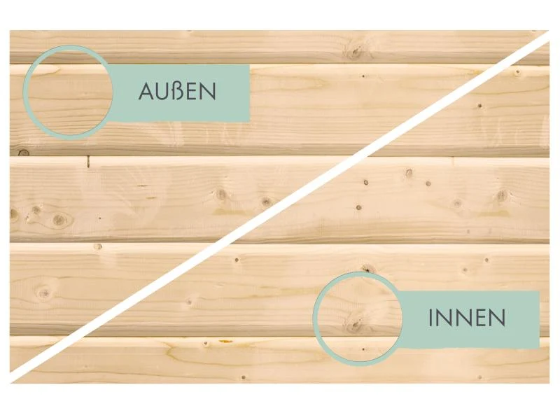 Karibu Mülltonnenbox, natur, für 3 Tonnen inkl. Hochbeet