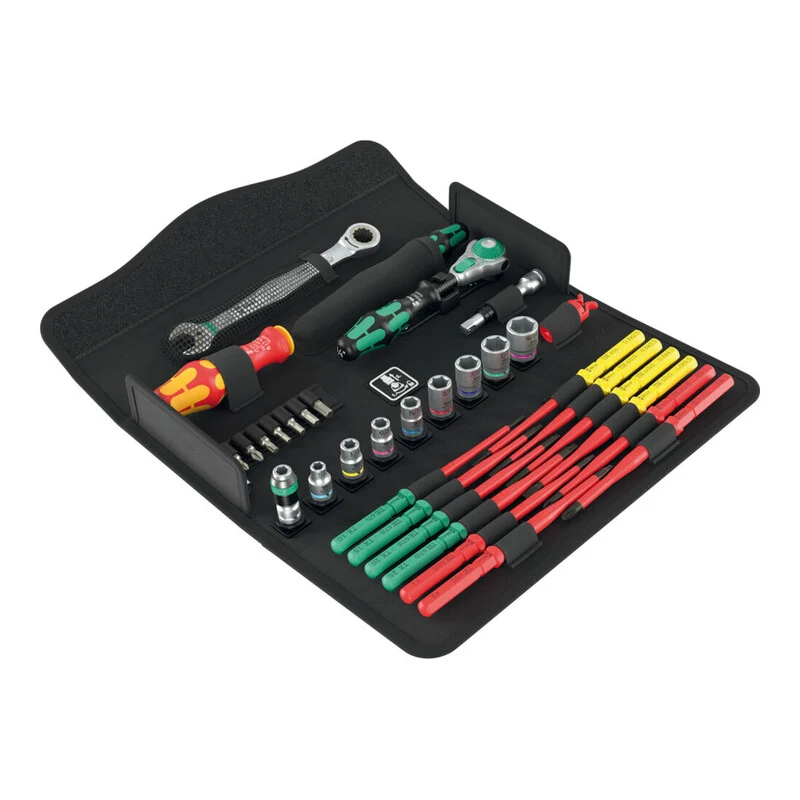 B-Ware Wera Werkzeugset Kraftform Kompakt W Imperial 1 Wartung 35-teilig VDE schwarz