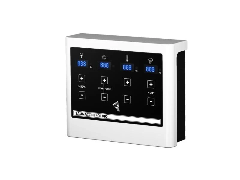 Karibu Sauna Mia inkl. 9 kW Bioofen ext. Steuerung, mit klassischer Saunatür -ohne Dachkranz-