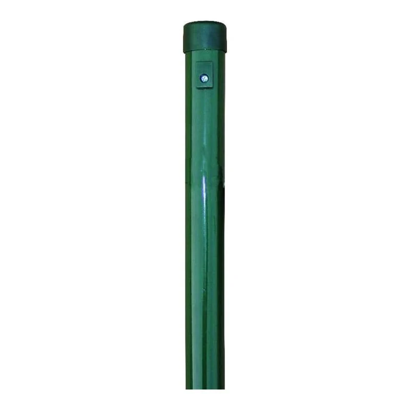 B-Ware hadra Zaunpfahl 6 Stück grün RAL 6005 Stahl verzinkt 34x1500mm 3 Halter