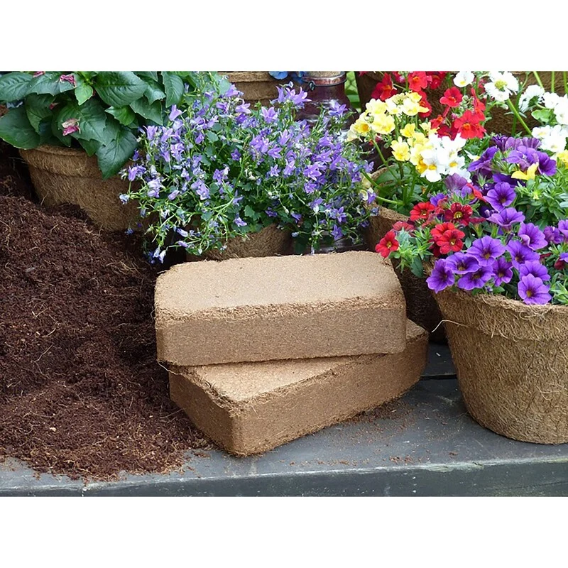 13x B-Ware Proflora Kokosziegel Blumenerde torffrei 8l Ziegel verbessert Bodendurchlüftung
