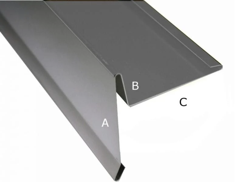 Aluminium Winkelprofil 200 cm Ortblech mit Wasserpfalz 11 Stück - Art. Nr. 605611A Typ 3B