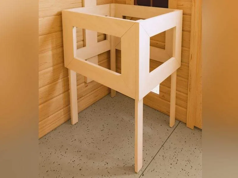 Amara - Karibu Sauna inkl. 9-kW-Ofen - ohne Dachkranz -