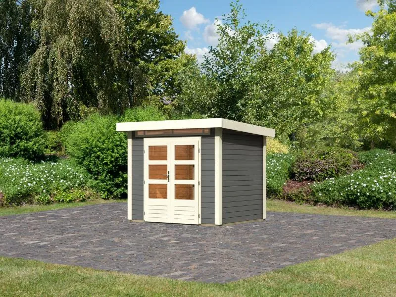 Karibu Gartenhaus Kandern 2 terragrau