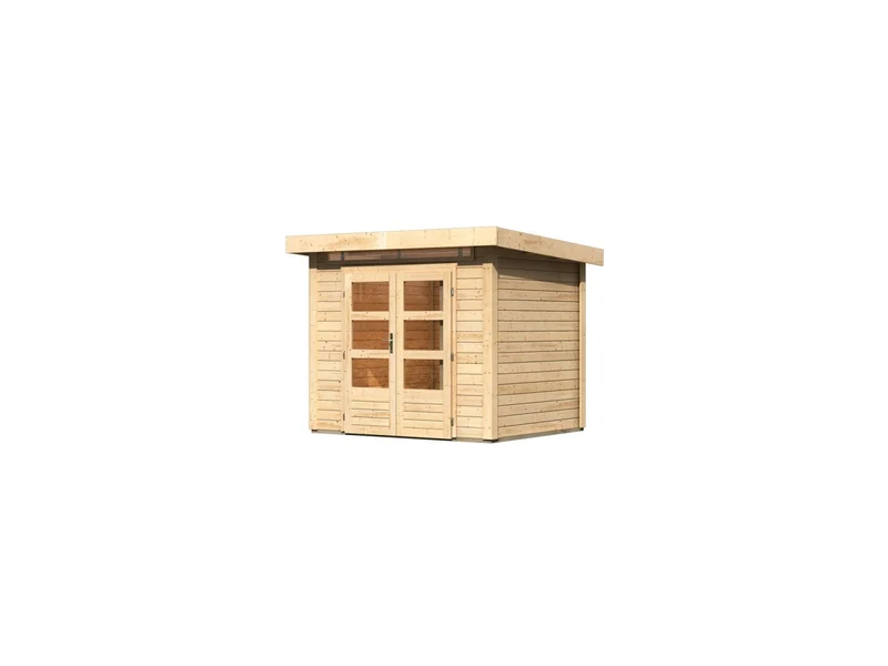 Karibu Gartenhaus Kandern 2 natur 28 mm