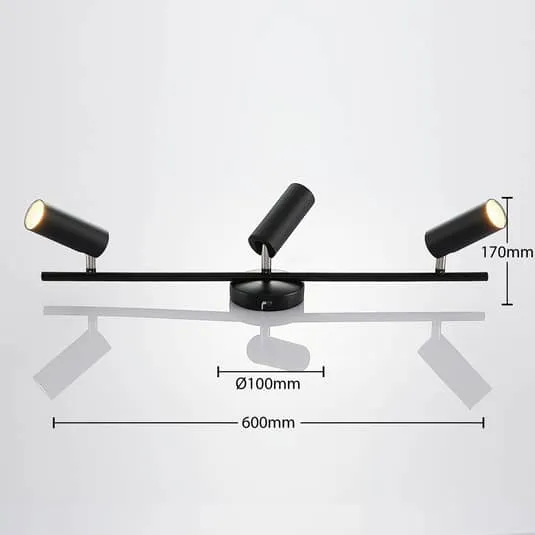 B-Ware Lindby Deckenleuchte Deckenlampe LED Camille schwarz Leuchte Lampe Kunststoff197
