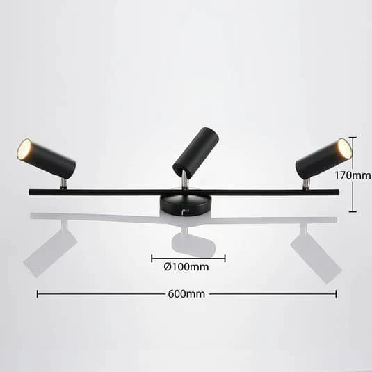B-Ware Lindby Deckenleuchte Deckenlampe LED Camille schwarz Leuchte Lampe Kunststoff197