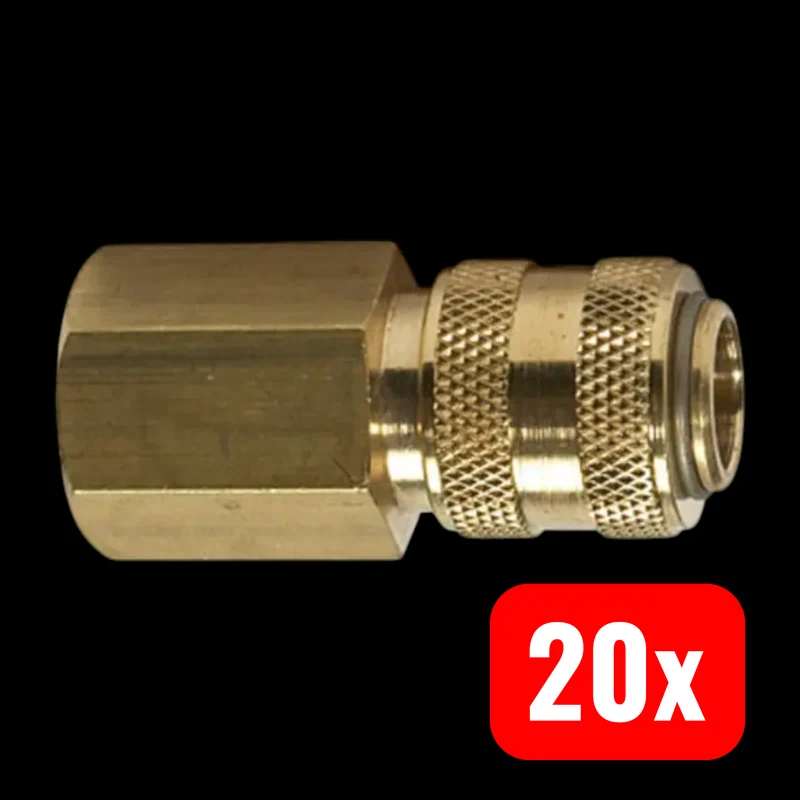 20x B-Ware Riegler Schnellverschlusskupplung Kupplung connect line blank MS IG 20 STÜCK