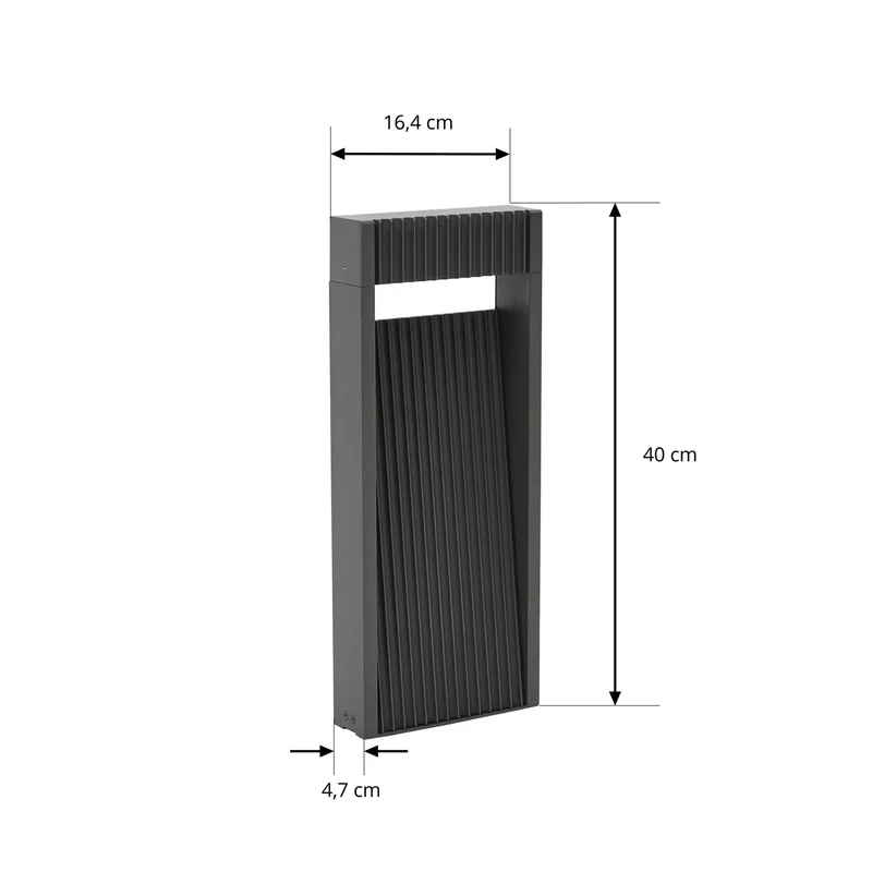 B-Ware Lucande Sockelleuchte Wegeleuchte LED Tavion anthrazit Aussenleuchte 40 cm