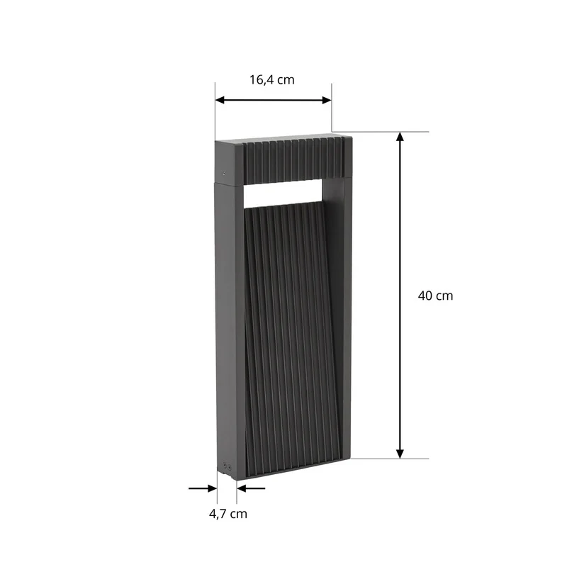 B-Ware Lucande Sockelleuchte Wegeleuchte LED Tavion anthrazit Aussenleuchte 40 cm