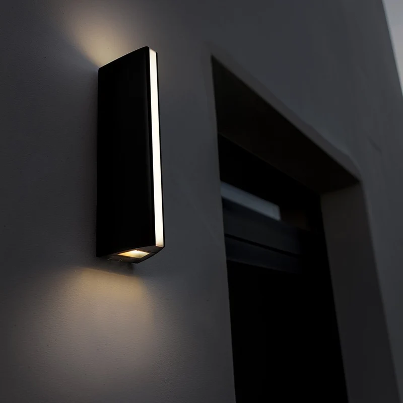 B-Ware Lutec Außenwandleuchte Wandlampe LED Leo Schwarz Up Down Lichtleiste 3000 K IP54
