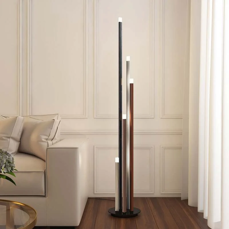 B-Ware Lucande Stehleuchte Stoika LED Lampe dimmbar 5-flg bunt 150cm Aluminium Acryl