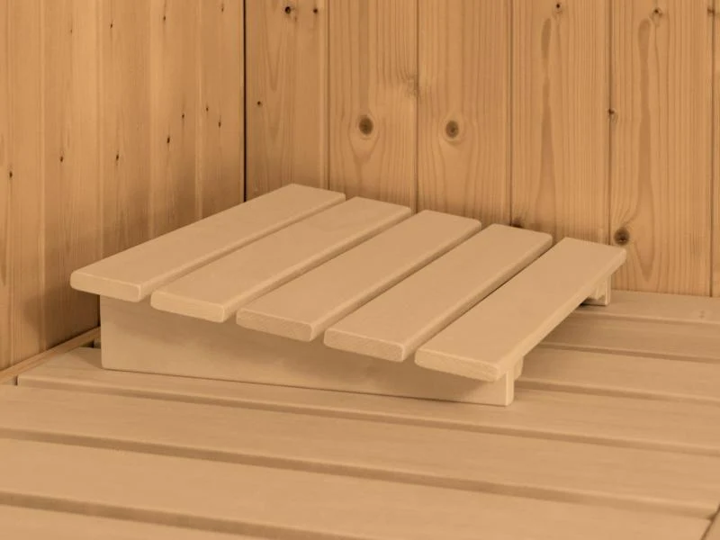 Karibu Sauna Variado inkl. 9 kW Bioofen ext. Steuerung, mit klarglas Ganzglastür -ohne Dachkranz-