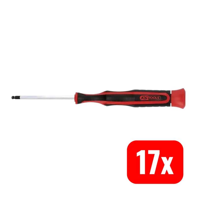 17x B-Ware KS Tools Schraubendreher Innensechskant Sechskant Rundklinge 145 mm 17 STÜCK