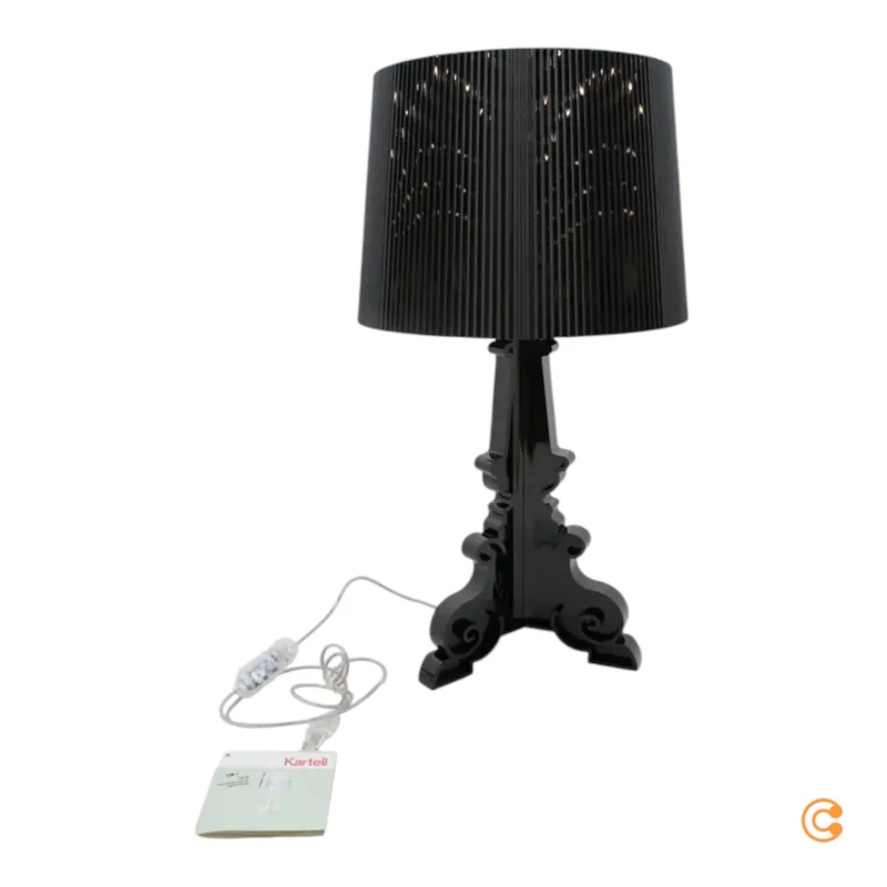 B-Ware Kartell Tischleuchte Lampe Bourgie LED schwarz Kunststoff dimmbar höhenverstellb