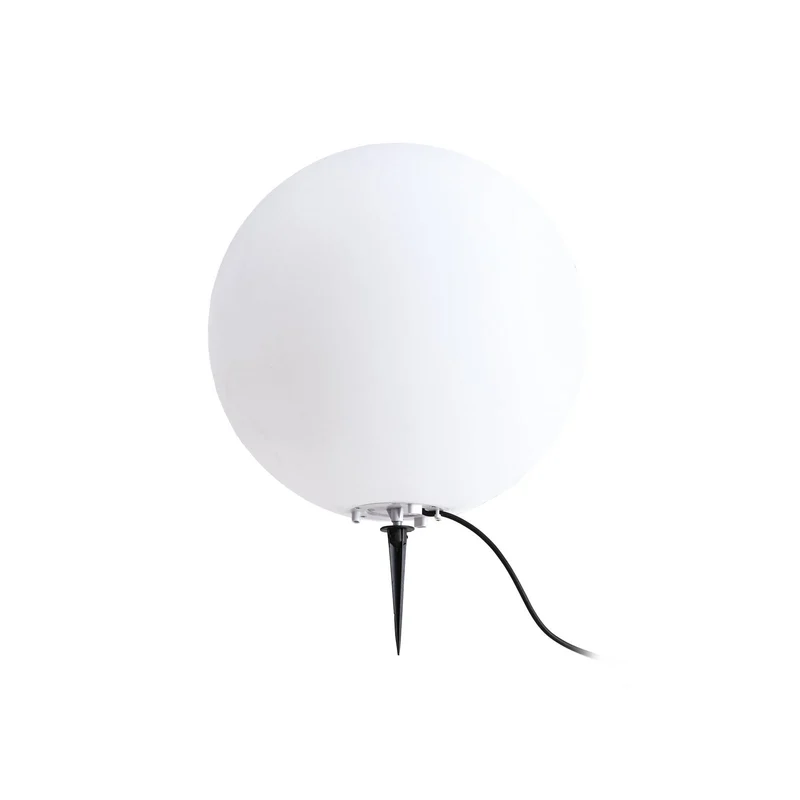 B-Ware Lindby Kugelleuchte Garten Valyra Außenleuchte E27 LED Weiß Erdspieß IP54 Ø 5668