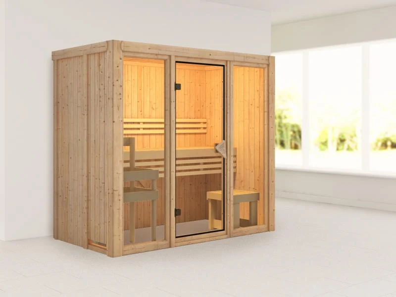 Karibu Sauna Avari 2 - ohne Ofen - ohne Dachkranz