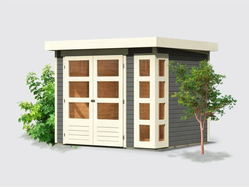 Norlinio Gartenhaus Kerken 3 terragrau inkl. Fußboden