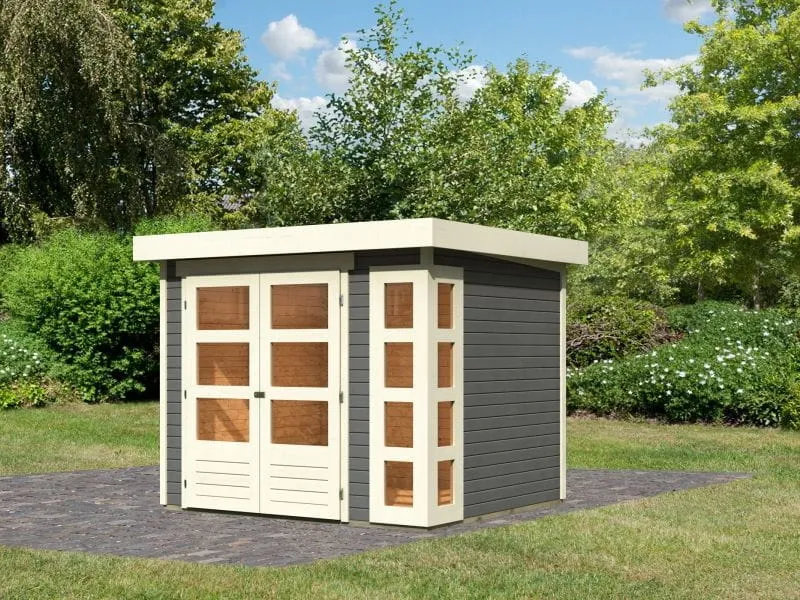 Norlinio Gartenhaus Kerken 3 terragrau inkl. Fußboden