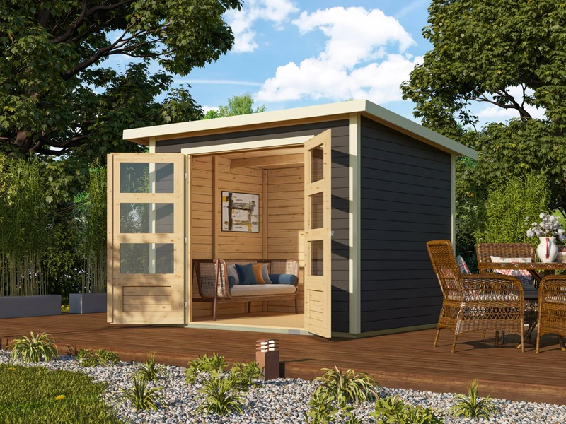 Norlinio Gartenhaus Stegen 3 terragrau inkl. Fußboden