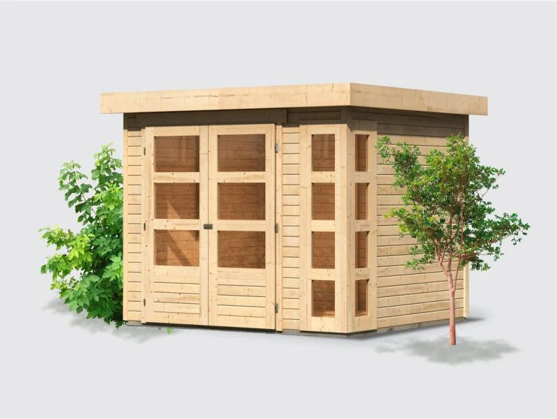 Norlinio Gartenhaus Kerken 3 natur inkl. Fußboden