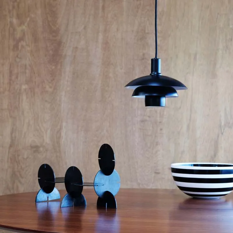 B-Ware Dyberg Larsen Hängelampe Pendelleuchte Morph Schwarz Metall Ø 30 cm E27 Lampe