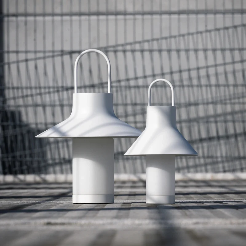 B-Ware LOOM DESIGN Tischleuchte Akku Lampe LED Leuchte Weiß Shadow Small IP65