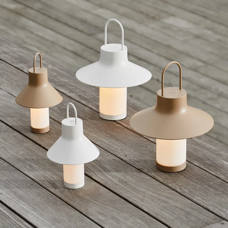 B-Ware LOOM DESIGN Tischleuchte Akku Lampe LED Leuchte Weiß Shadow Small IP65