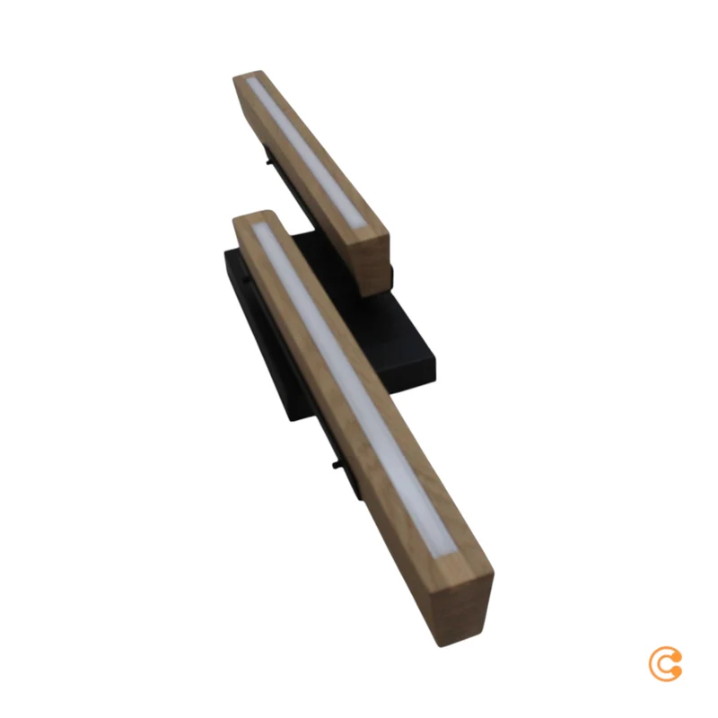 B-Ware Deko-LED Deckenlampe Deckenlampe Lampe Leuchte Madera aus Eichenholz 2-flammig