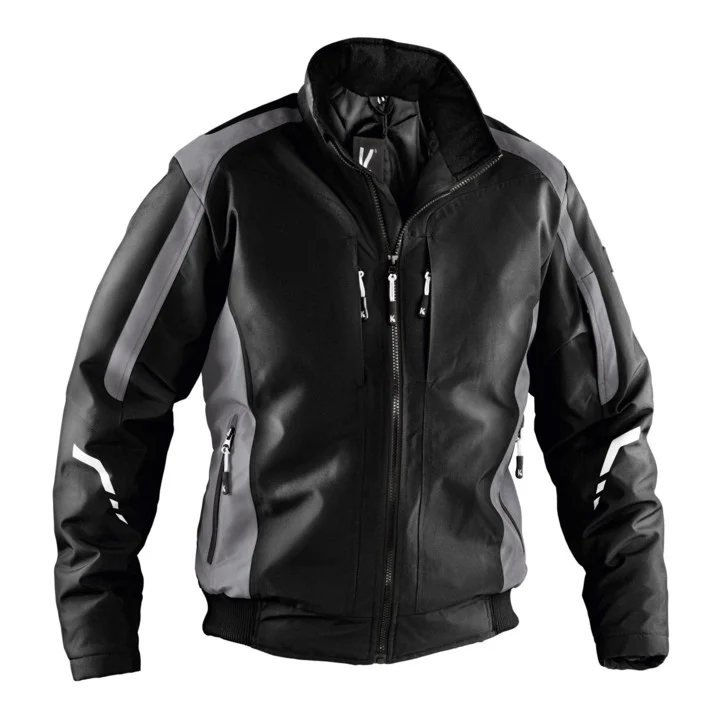 B-Ware Kübler Jacke Wetterjacke Arbeitsjacke schwarz anthrazit XL Polyester Steppfutter