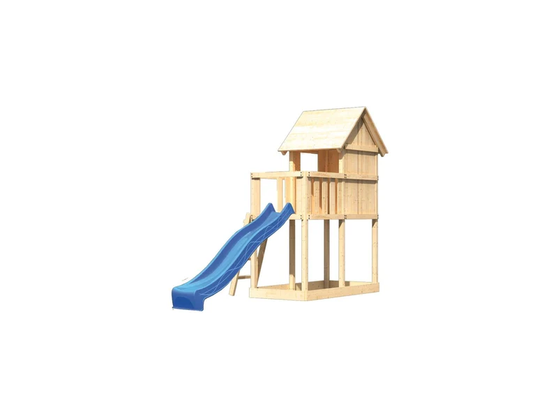 Karibu Stelzenhaus Frieda + Rutsche blau