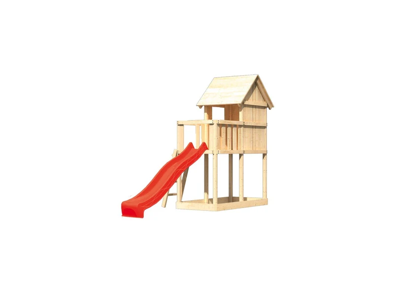 Karibu Stelzenhaus Frieda + Rutsche rot