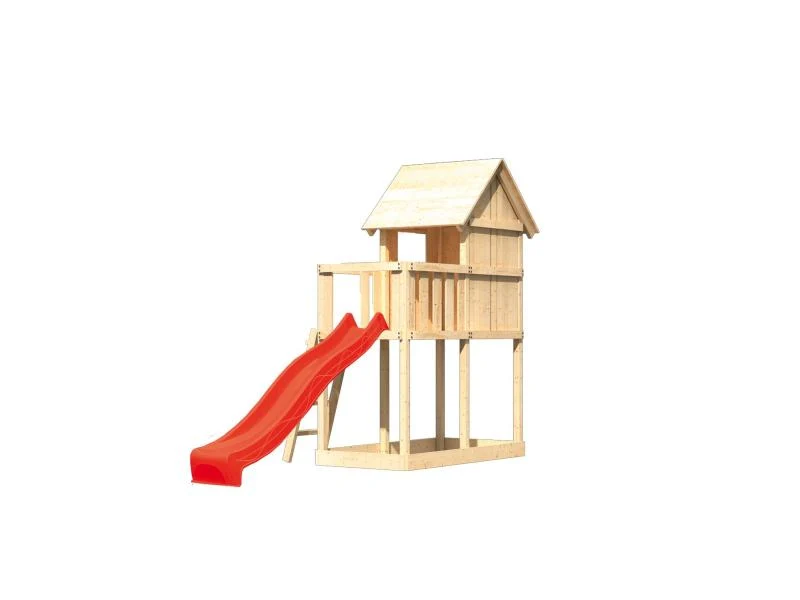 Karibu Stelzenhaus Frieda + Rutsche rot
