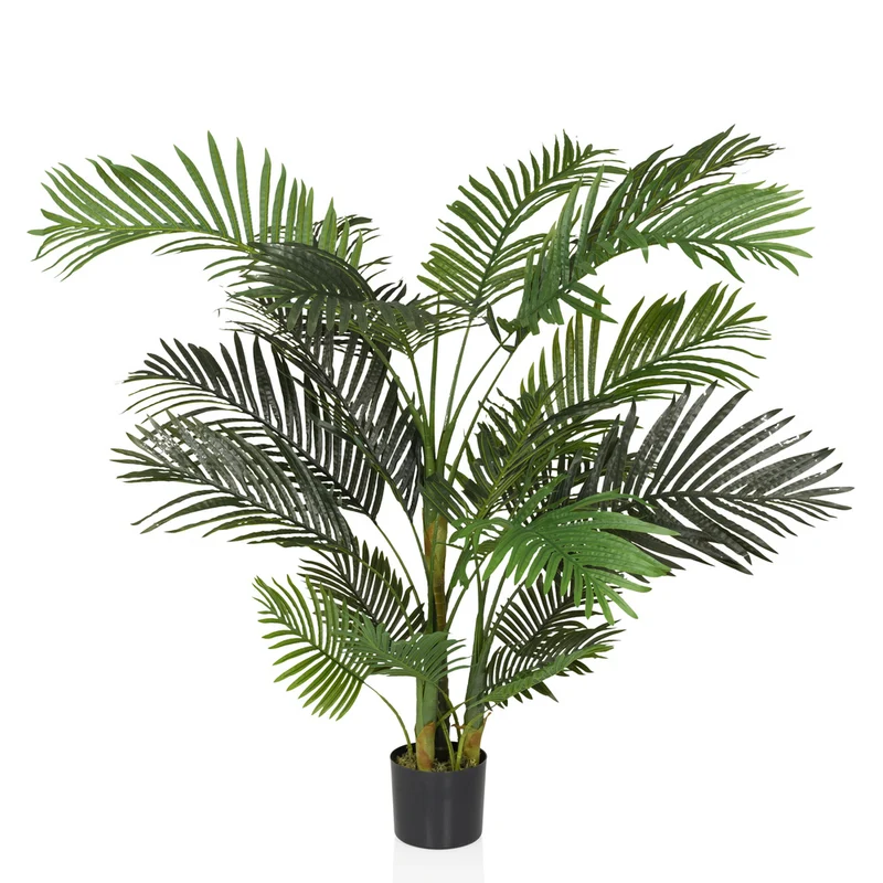 B-Ware hjh OFFICE Kunstpflanze Palme Areca Goldfruchtpalme 150 cm Kunststoff grün