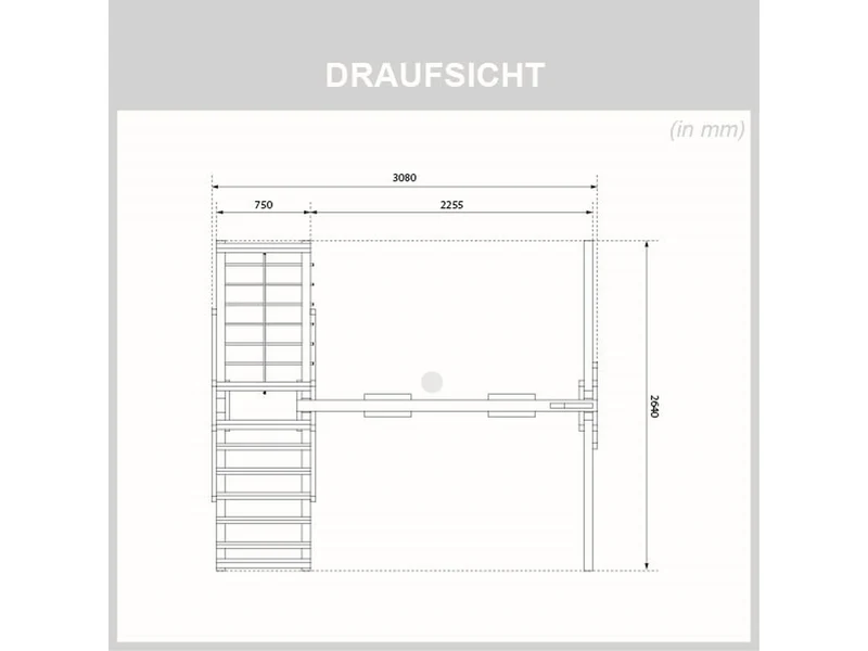 Karibu Doppelschaukel Felix mit Klettergerüst und Netzrampe