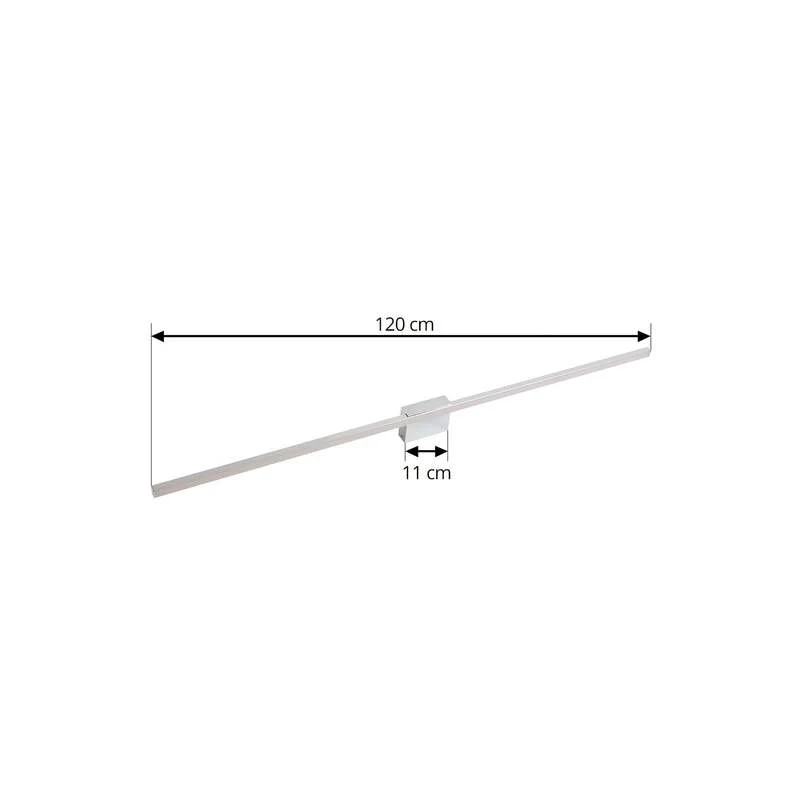 B-Ware Lucande LED-Spiegellampe Kivana Wandleuchte chrom 120cm IP44 Badezimmerlampe