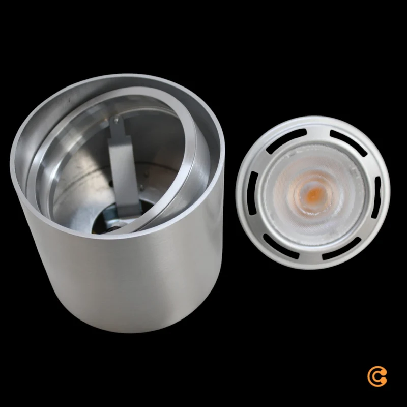 B-Ware Arcchio Downlight Spotleuchte Leuchte GU10 LED Rosalie rund Silber dimmbar