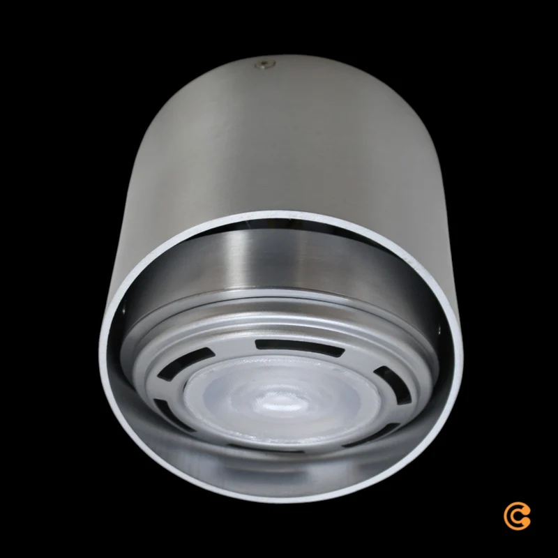 B-Ware Arcchio Downlight Spotleuchte Leuchte GU10 LED Rosalie rund Silber dimmbar