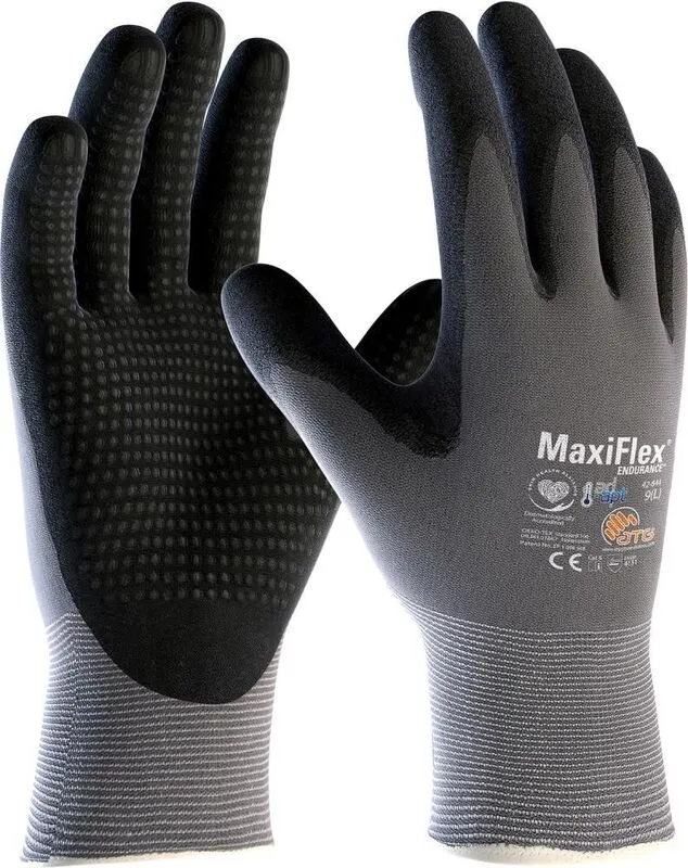 12x B-Ware ATG Montage Arbeitshandschuh MaxiFlex Endurance Größe 9 Nitrilschaum 12 PAAR