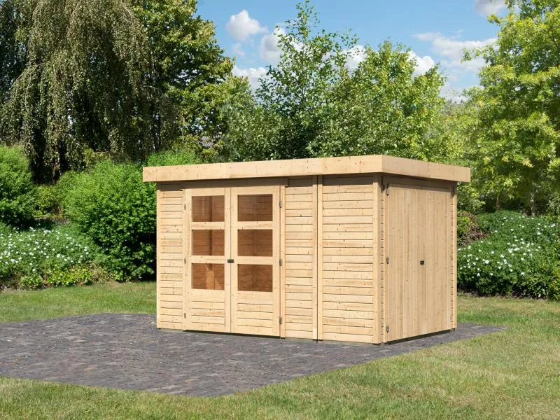 Karibu Gartenhaus Retola 3 inkl. Anbauschrank