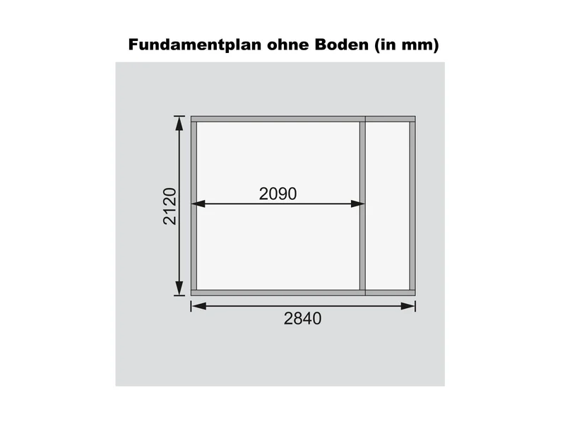Karibu Gartenhaus Retola 2 inkl. Anbauschrank