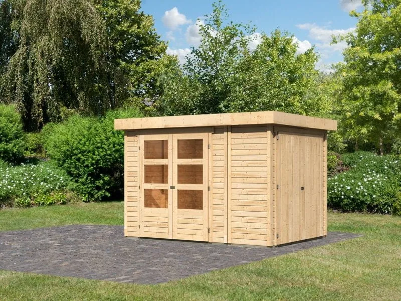 Karibu Gartenhaus Retola 2 inkl. Anbauschrank