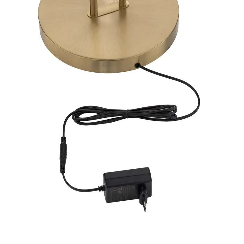 B-Ware Lindby Stehlampe Yveta LED dimmbar Leselampe messing 183cm mit Schalter Leuchte