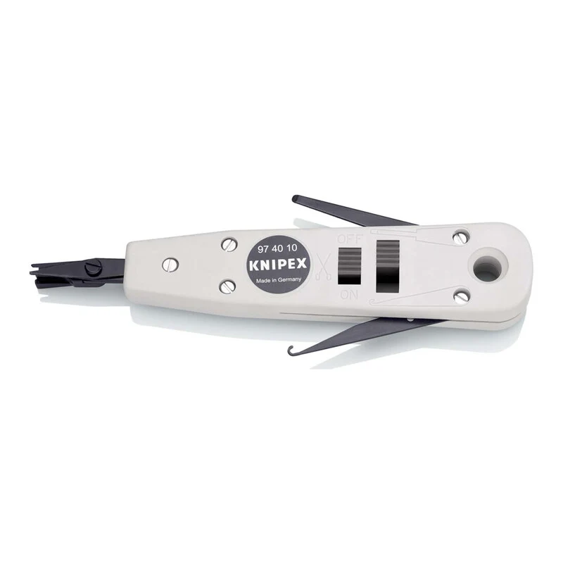B-Ware Knipex Anlegewerkzeug LSA-Plus 175mm Kunststoff UTP STP Kabel 0,4-0,8mm brüniert