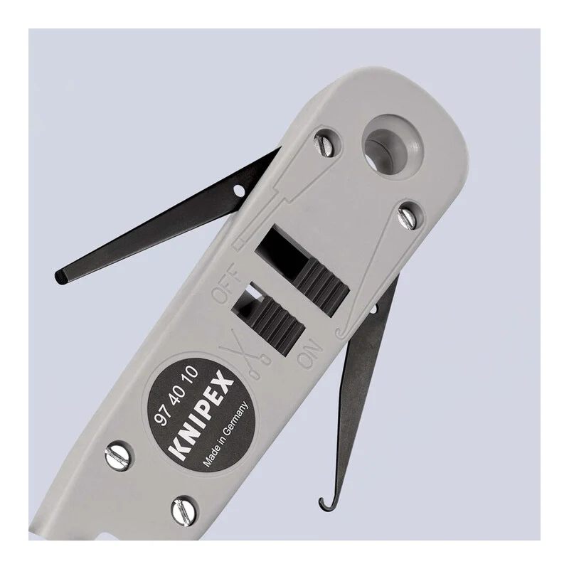 B-Ware Knipex Anlegewerkzeug LSA-Plus 175mm Kunststoff UTP STP Kabel 0,4-0,8mm brüniert